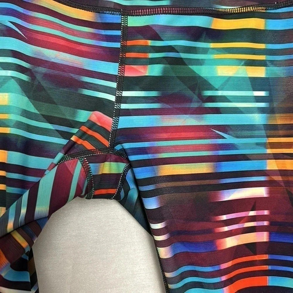 Athleta  leggings size small ,multicolor stripes with abstract geometric,gym,EC - Picture 6 of 16